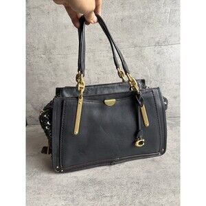 Coach Tweed Dreamer 27 Crossbody Bag w/Black Leather & Brass Accents *no Strap